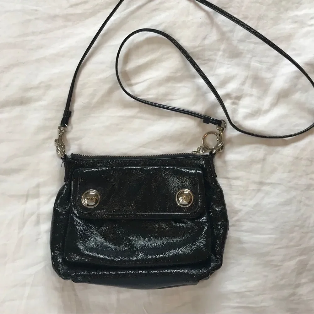 Coach black Patent leather Crossbody purse